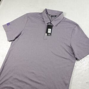 Travis Mathew Polo Shirt Mens XL Purple Heather Sage Golf Tech Performance NWT